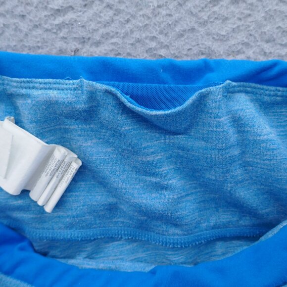 Prana Womens Cropped Athletic Legging‎ Small Blue Hem Cutout Workout Yoga - Picture 8 of 15